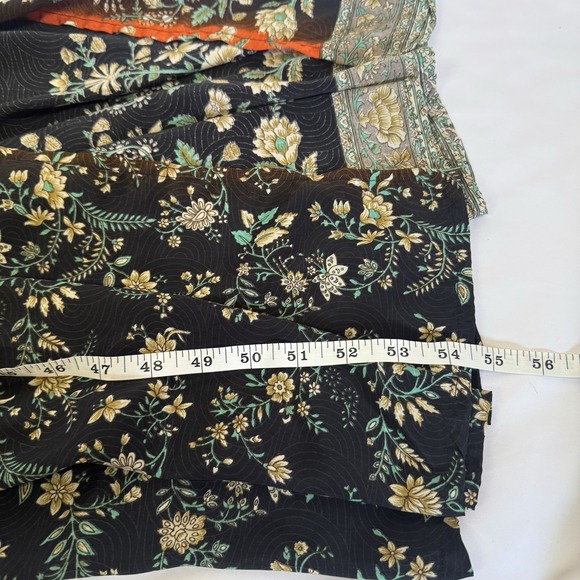 Karma Highway Boho Maxi Dress Floral Hippie Gypsy Cottage Flowy Deep V Neck OS - Picture 13 of 13